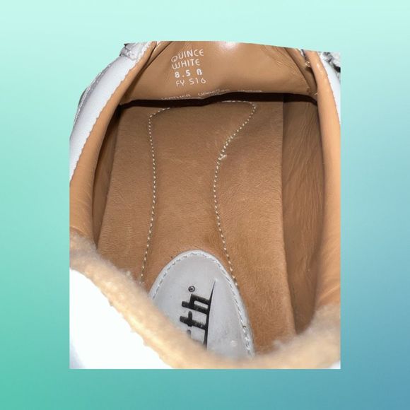 Earth Quince White Leather Lace Up Lifestyle Sneakers Size 8.5 - Picture 5 of 6